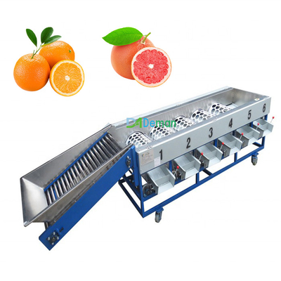 Automatic Feeding Plant 3t/h Roller Type Pomegranate Kiwi Separator Grapefruit Sorter Fruit Processing Sorter